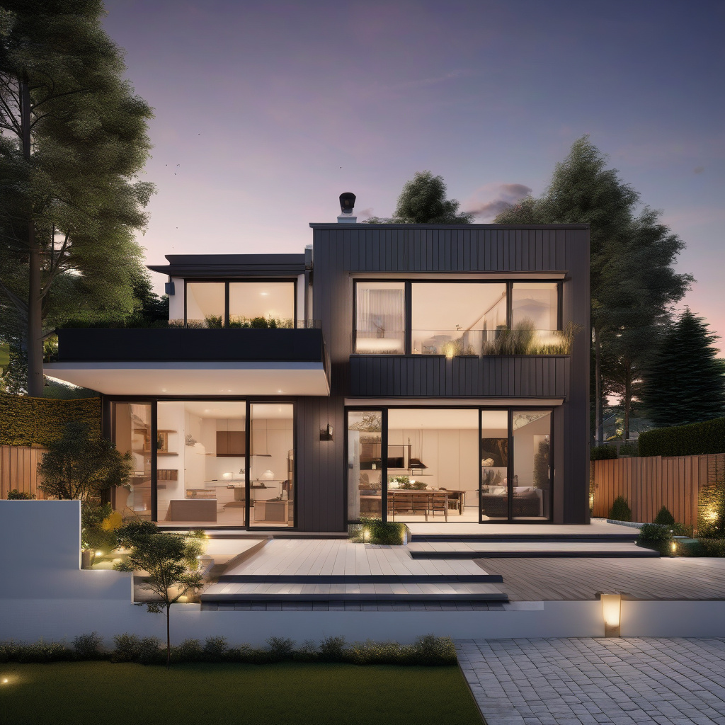 modern ADU behind main house in Los Angeles