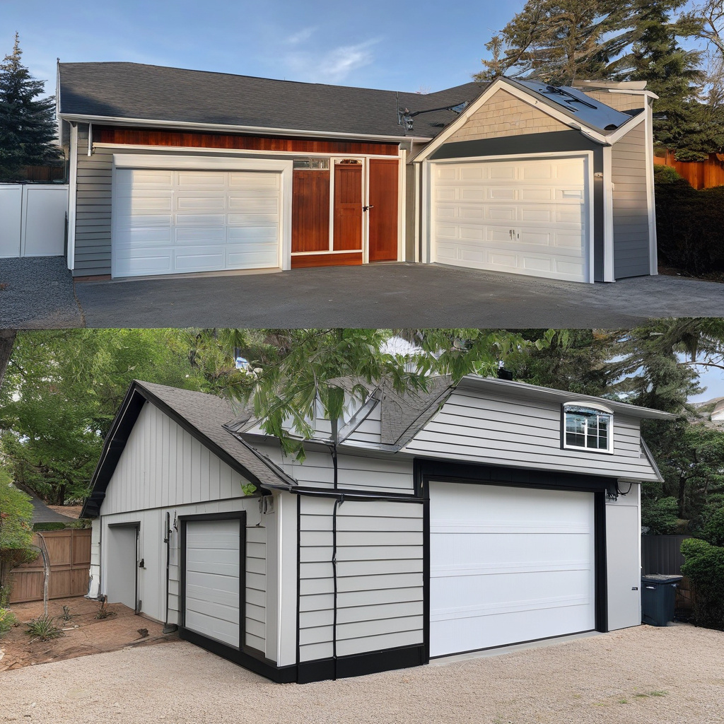 garage before and after ADU remodel