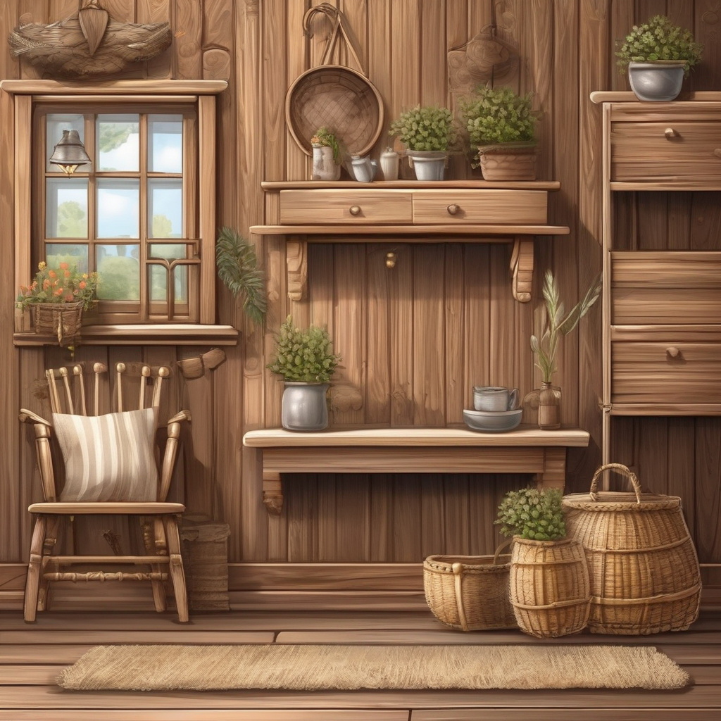 Wooden decoration in country style: comfort and naturalness in your interior