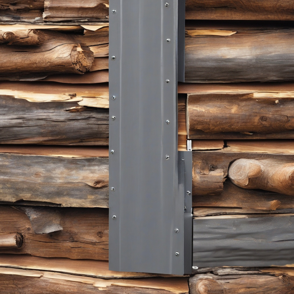 Step-by-step instructions for installing metal siding under a log for your home