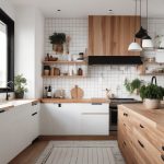 Minimalist modern kitchen design ideas in white and wood