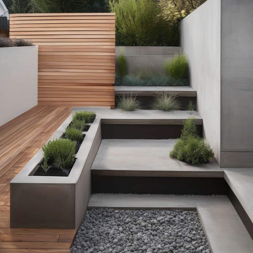 Modern minimalist deck designs with clean lines