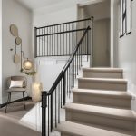 Accent stair riser and railing painting ideas