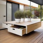 Outdoor storage ideas integrated into deck design