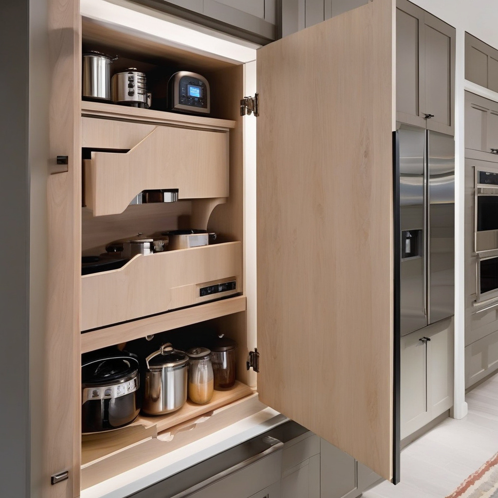 “Invisible” storage: toe-kick drawers, appliance garages & more