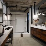 Industrial-style bathroom ideas with concrete and metal