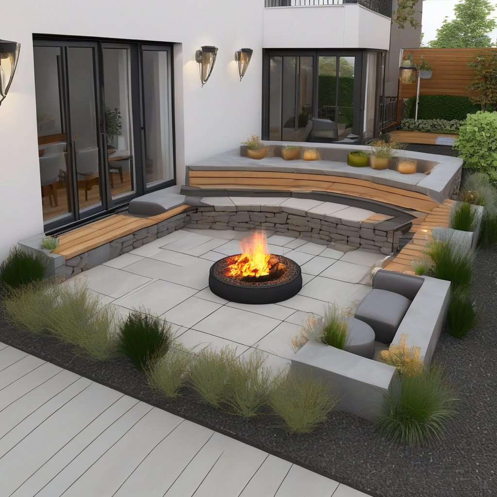 How to integrate a fire-pit into a small patio