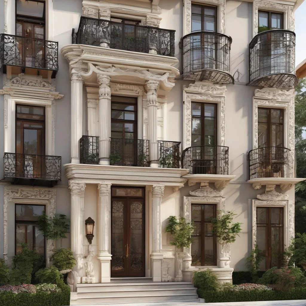 Antique-style house facade: elegant solutions for your interior