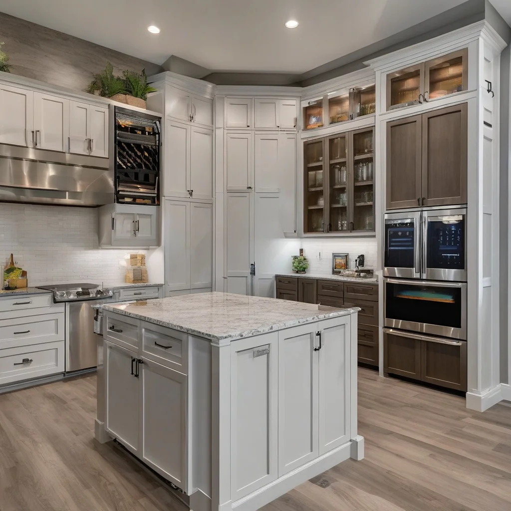 Mixing open shelves and closed cabinets stylishly