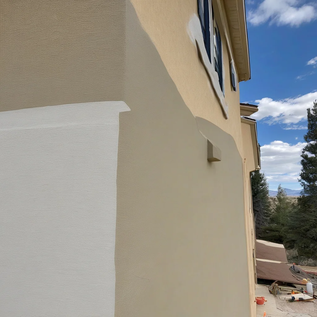 Painting stucco cracks and patch repairs so they disappear